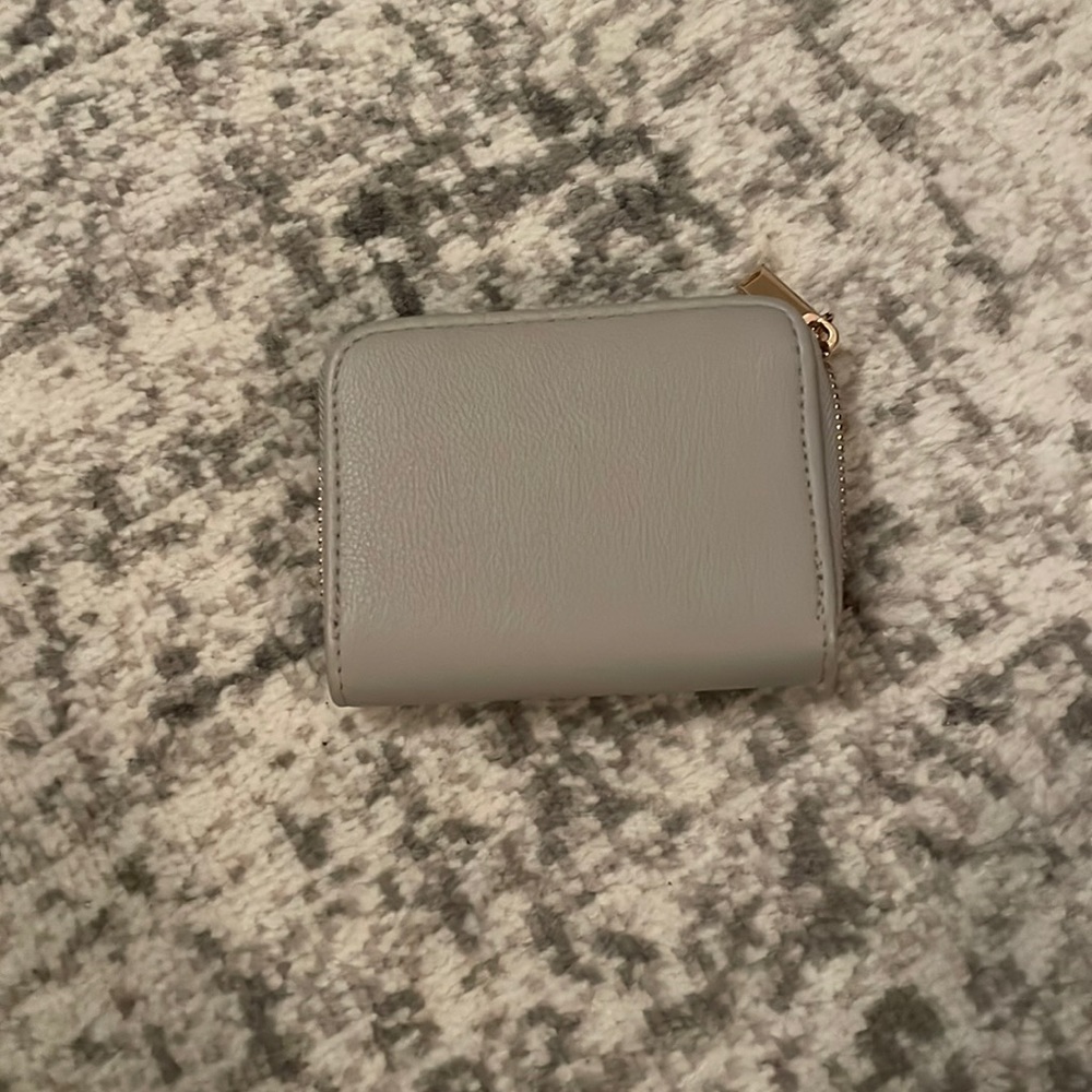 Mini wallet taupe and gold $10